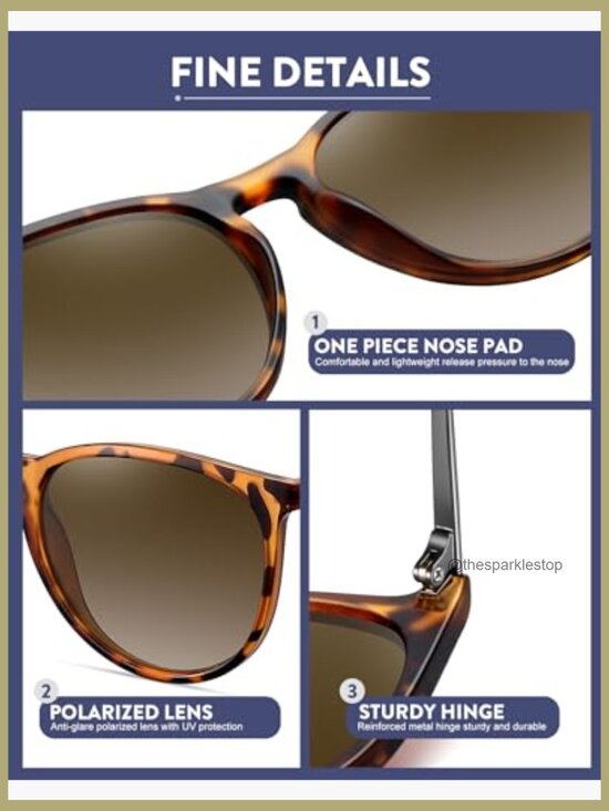 Polarized Round Sunglasses with Mirrored Lens UV Protection main image 4